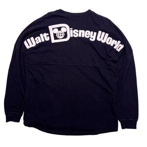 Walt Disney World Spirit Jersey Long Sleeve Shirt Adults Medium Black